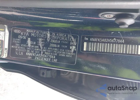 2017 Kia Forte Lx z USA, uszkodzony, nr VIN KNAFK5A82H5677844